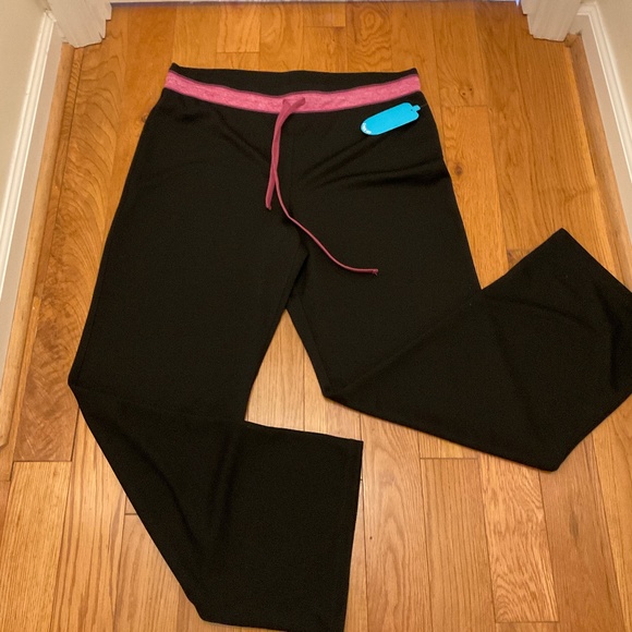 be inspired Pants - Be Inspired Pink and Black Athletic Yoga Pants, Size XL, NWT